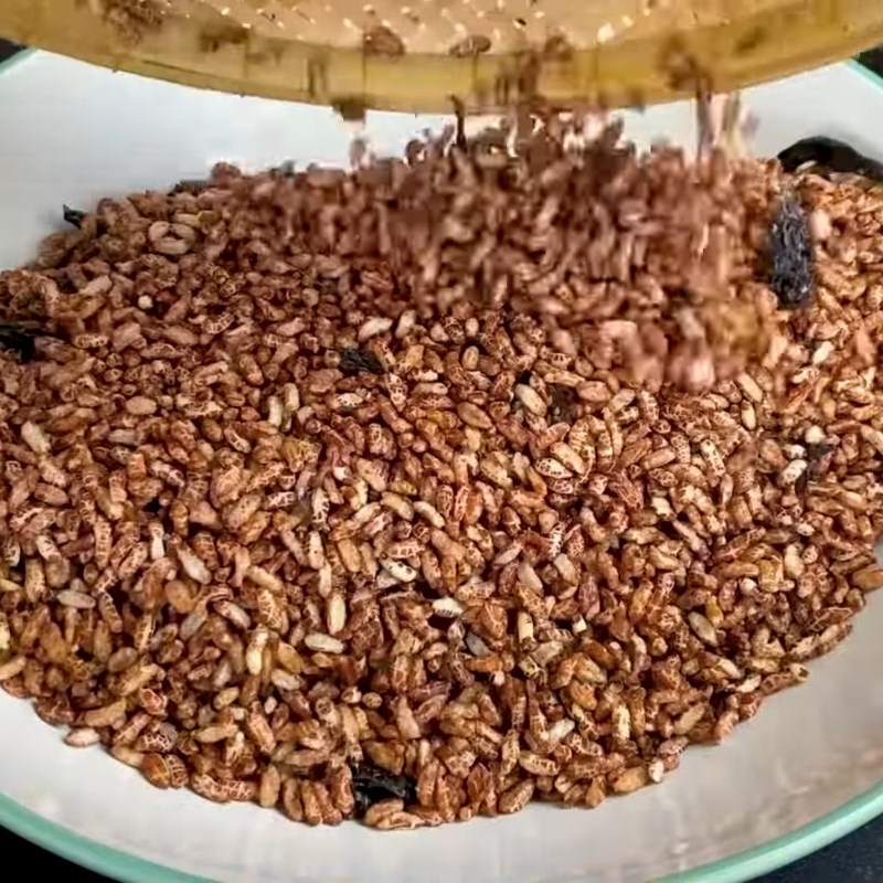 Bước 3 Trộn đều nguyên liệu và tạo hình bánh Thanh gạo lứt chà bông