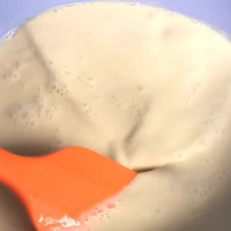 Bước 4 Trộn nước đường vào bột và ủ lần 2 Bánh bò bằng bột gạo