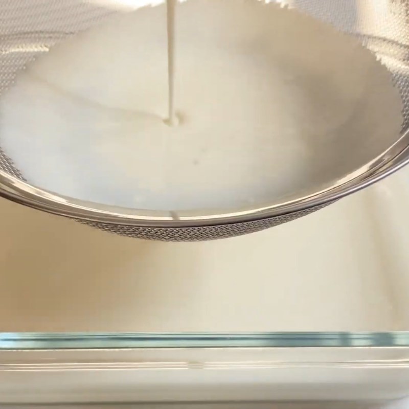 Bước 1 Trộn và hấp bột bánh mochi dẻo Mochi chấm kem sữa