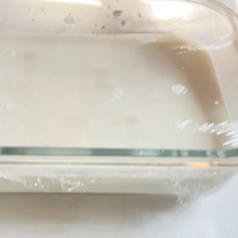 Bước 1 Trộn và hấp bột bánh mochi dẻo Mochi chấm kem sữa