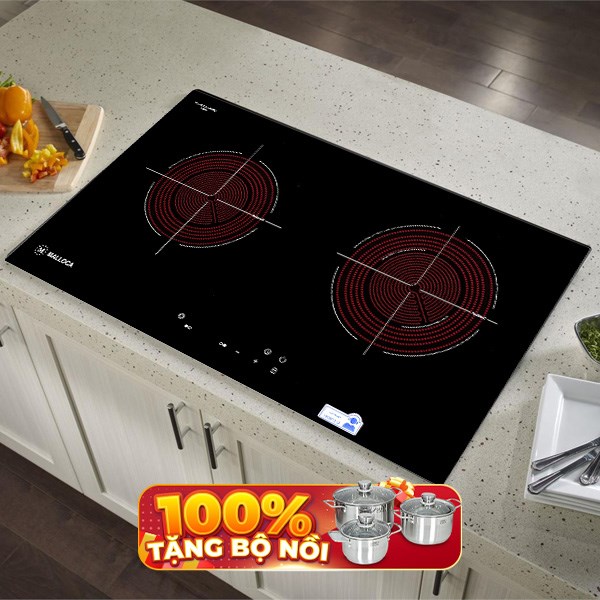 Bếp hồng ngoại đôi âm Malloca MH-7320R 4000W