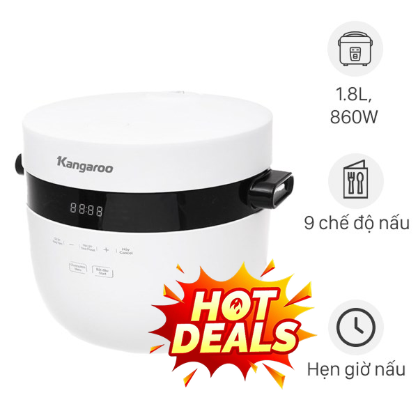 Nồi cơm điện tử Kangaroo 1.8 lít KG18DR9