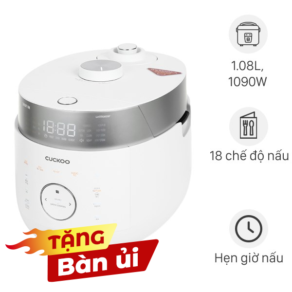 Nồi cơm áp suất cao tần Cuckoo 1.08 lít CRP-LHTR0609F/WHSIVNCV