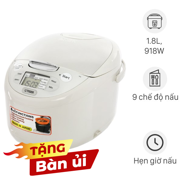 Nồi cơm điện tử Tiger 1.8 lít JAX-S18W