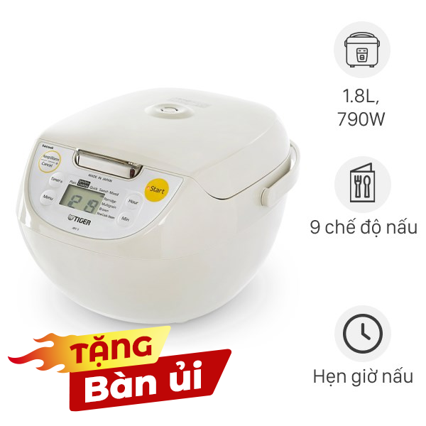 Nồi cơm điện tử Tiger 1.8 lít JBV-S18W