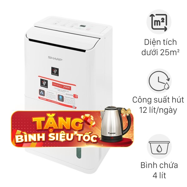 Máy hút ẩm Sharp DW-D12A-W