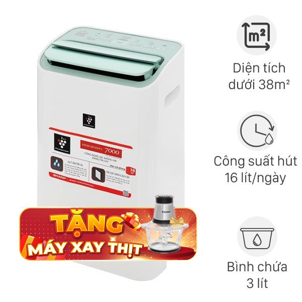 Máy hút ẩm Sharp DW-E16FA-W 260W