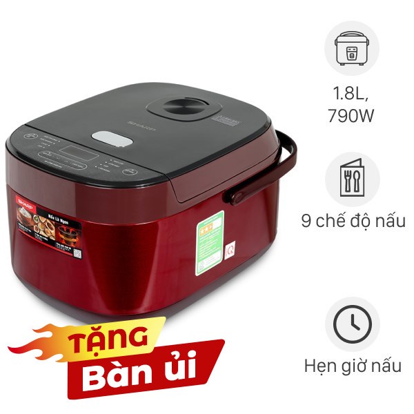 Nồi cơm điện tử Sharp 1.8 lít KS-COM194EV-RD