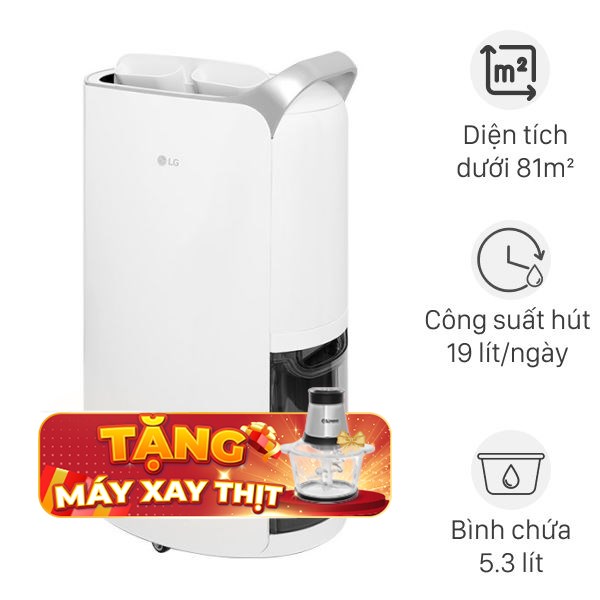 Máy hút ẩm LG Dual Inverter MD19GQGE0.ABAE 295W