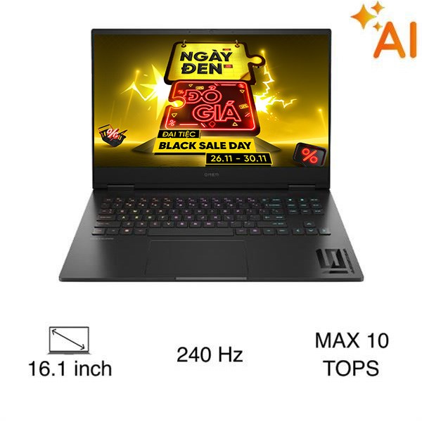 Laptop HP Gaming OMEN 16 xf0071AX - 8W946PA (R7 7840HS, 32GB, 1TB, RTX 4060 8GB, QHD 240Hz, Win11)