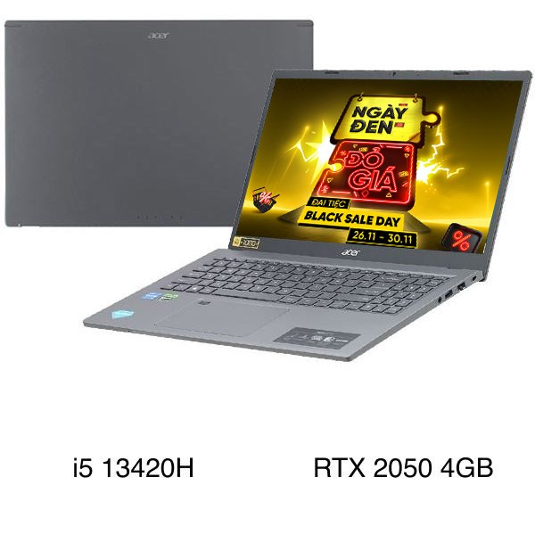 Laptop Acer Gaming Aspire A515 58GM 53PZ - NX.KQ4SV.008 (i5 13420H, 8GB, 512GB, RTX 2050 4GB, Full HD, Win11)