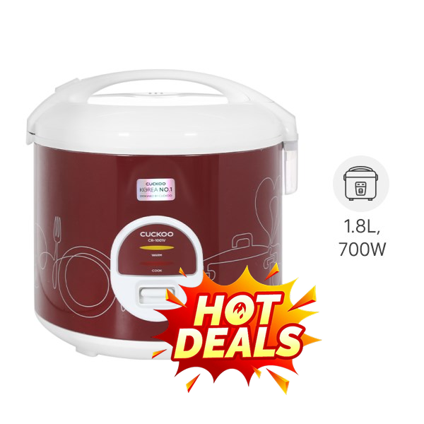 Nồi cơm nắp gài Cuckoo 1.8 lít CR-1001V/RDWHCRVNCV
                Mẫu mới