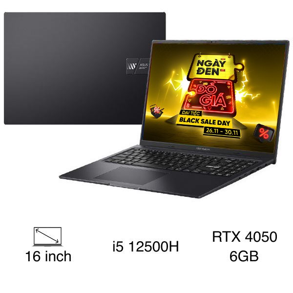 Laptop Asus Gaming Vivobook K3605ZU - RP296W (i5 12500H, 16GB, 512GB, RTX 4050 6GB, WUXGA 144Hz, Win11)