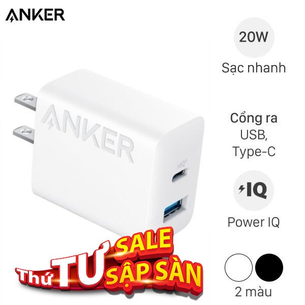 Sạc nhanh 2 cổng Anker A2348