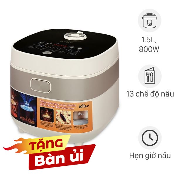 Nồi cơm điện tử Bear 1.5 lít RC-4H40A
                Mẫu mới