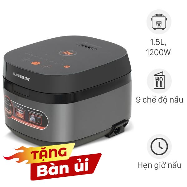 Nồi cơm điện cao tần Sunhouse 1.5 lít SHD8827
                Mẫu mới