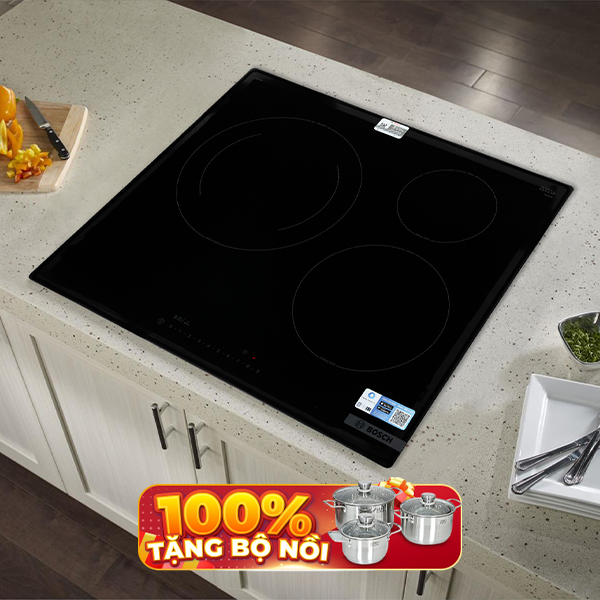 Bếp từ 3 vùng nấu âm Bosch PIJ61RHB1E 7400W
                Mẫu mới