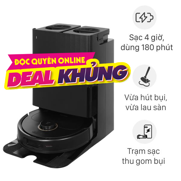 Robot hút bụi lau nhà Roborock Q Revo 5AE - Đen