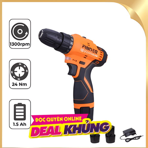 Máy khoan pin Finder FD10041222 12V