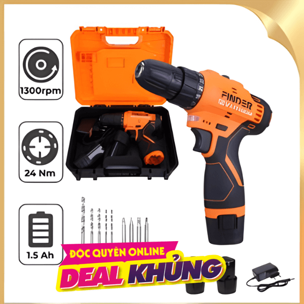 Máy khoan pin Finder FD10041223 12V