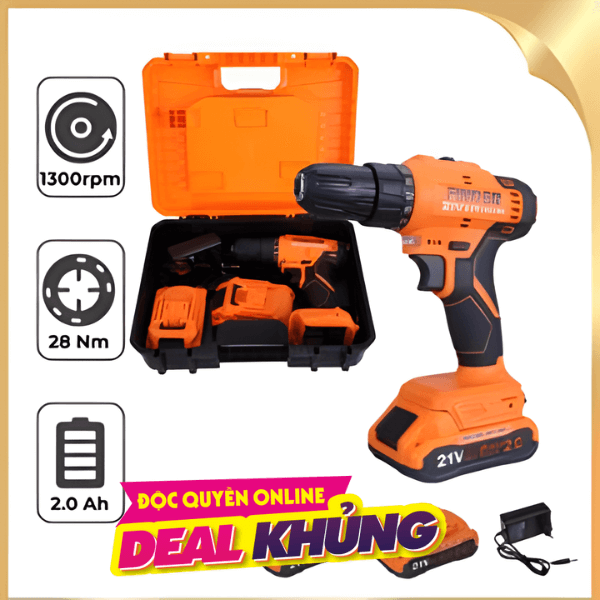 Máy khoan pin Finder FD10042121 21V