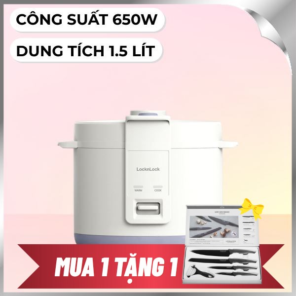 Nồi cơm nắp gài Lock&Lock 1.5 lít EJR442IVY
                Mẫu mới