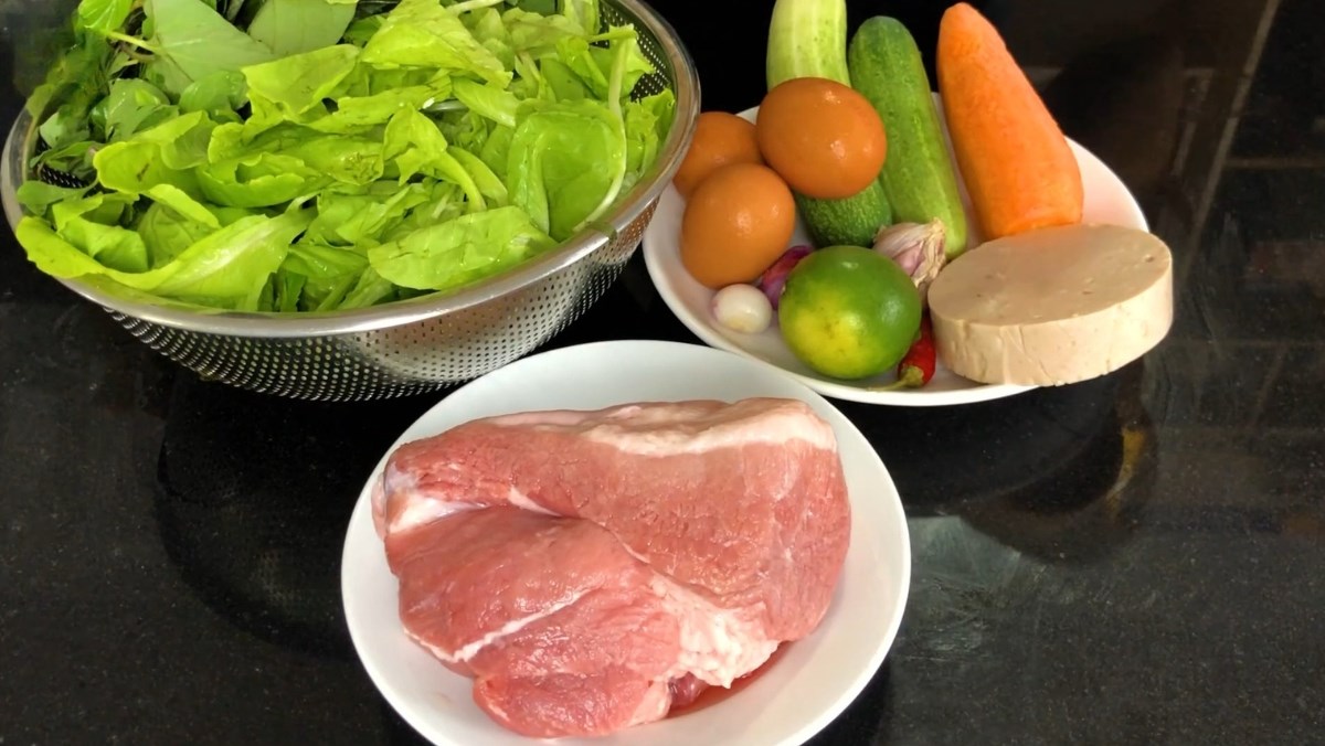 Nguyên liệu món ăn bún cuốn