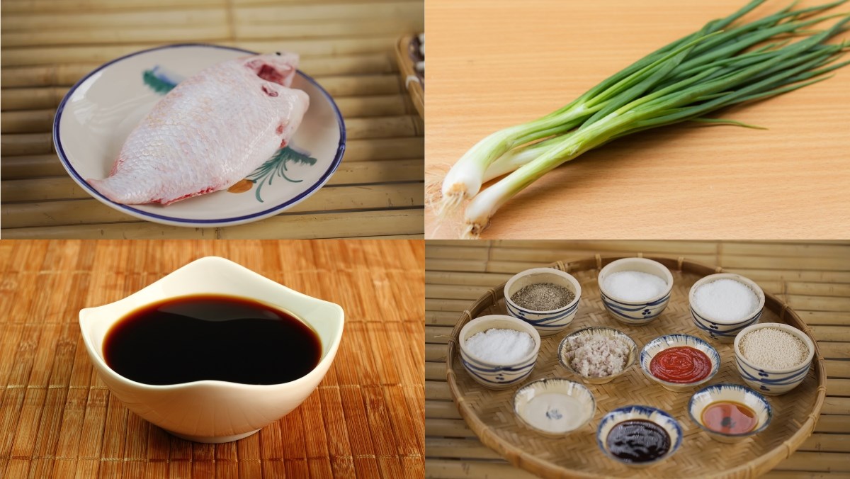 Nguyên liệu món ăn cá hấp giấy bạc