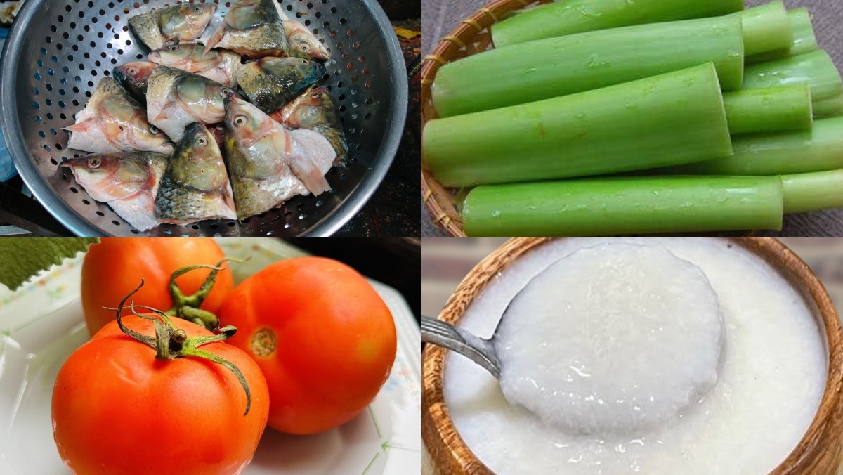 Nguyên liệu món ăn cách nấu canh cá dọc mùng mẻ