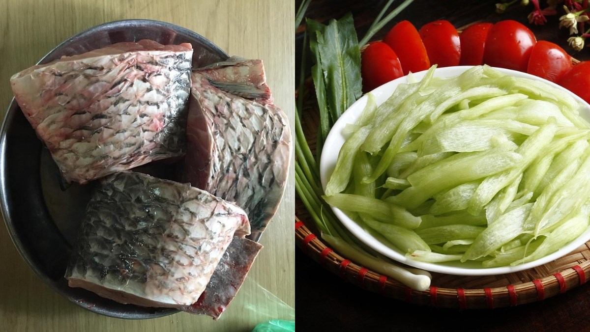 Nguyên liệu món ăn cách làm dọc mùng nấu canh chua