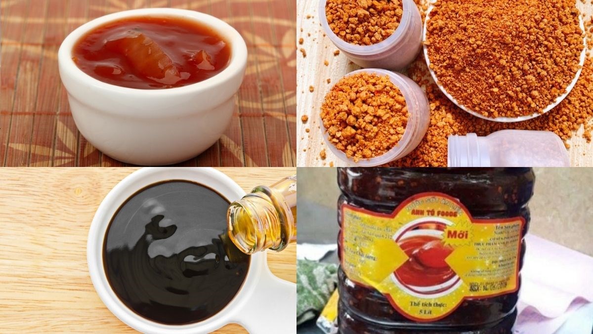 Nguyên liệu món ăn nước sốt bò trộn bánh tráng