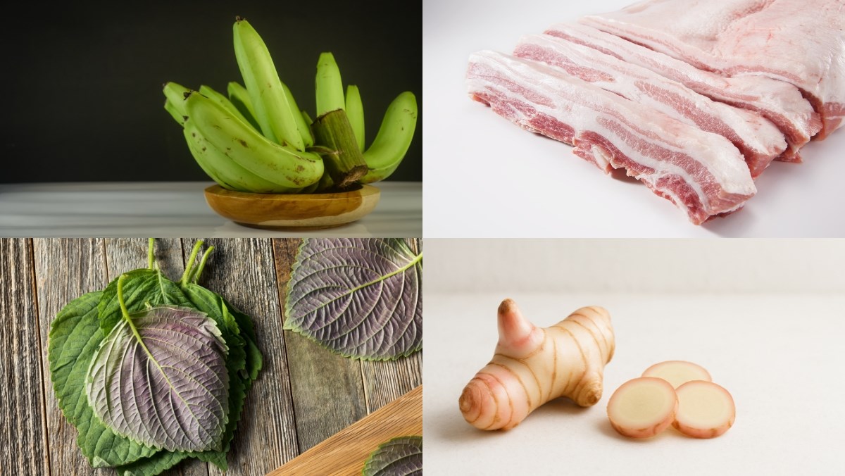 Nguyên liệu món ăn cách nấu chuối đánh nhuyễn