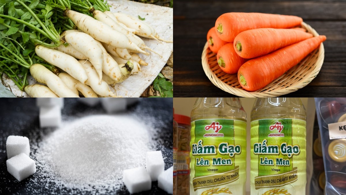 Nguyên liệu món ăn cách làm đồ chua ăn cơm tấm