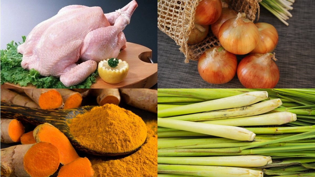 Nguyên liệu món ăn gà luộc không bị nứt da