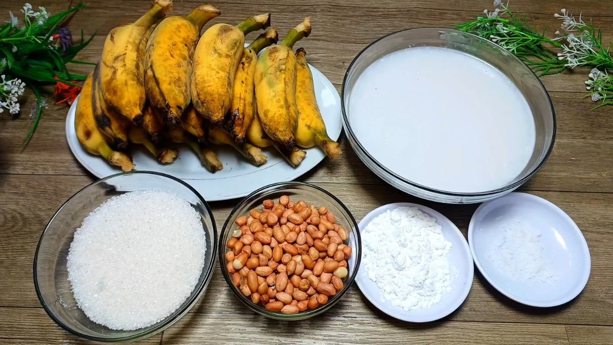 Nguyên liệu món ăn cách làm kem chuối bột năng