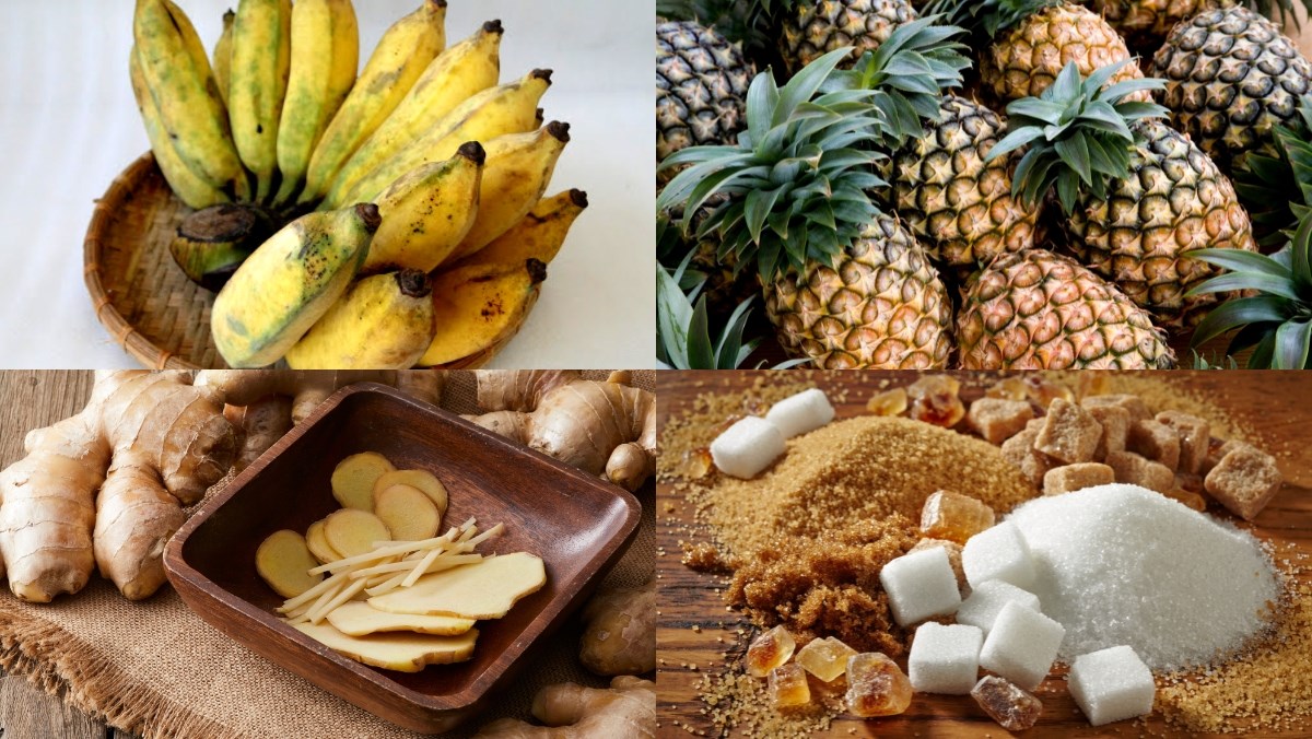 Nguyên liệu món ăn cách làm kẹo chuối tươi