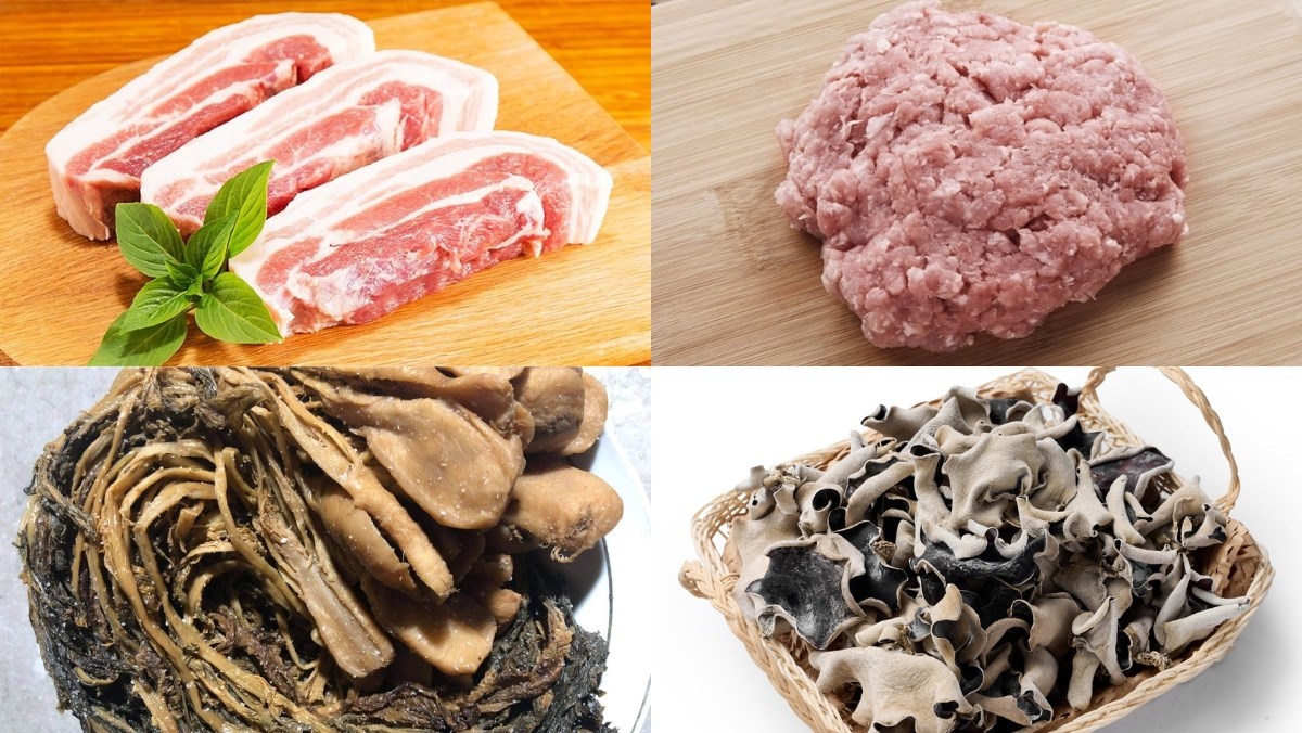Nguyên liệu món ăn khâu nhục lạng sơn
