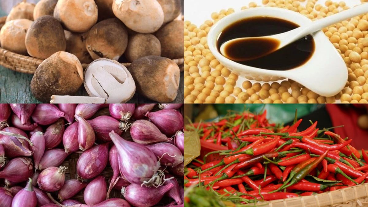 Nguyên liệu món ăn nấm rơm kho nước tương