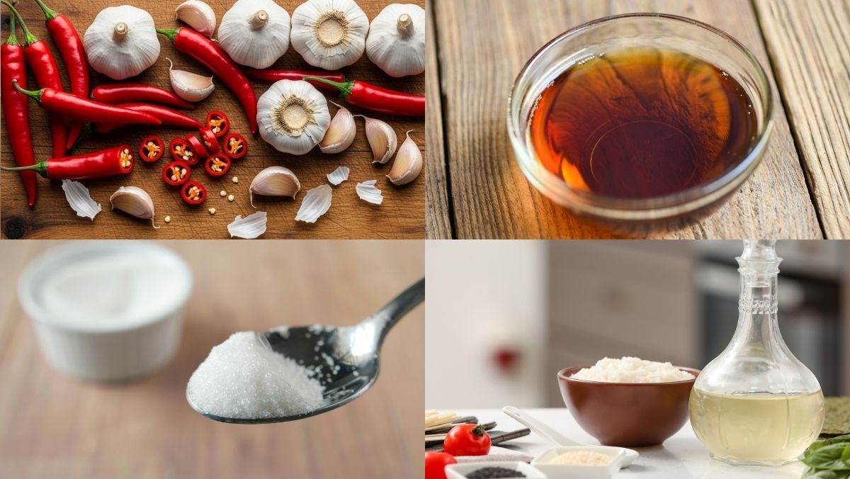 Nguyên liệu món ăn nước mắm ăn bánh xèo