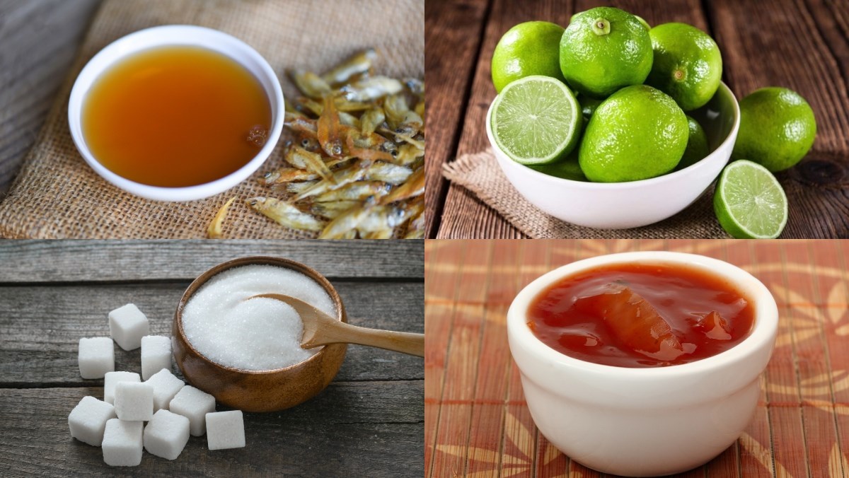 Nguyên liệu món ăn nước mắm trộn gỏi gà