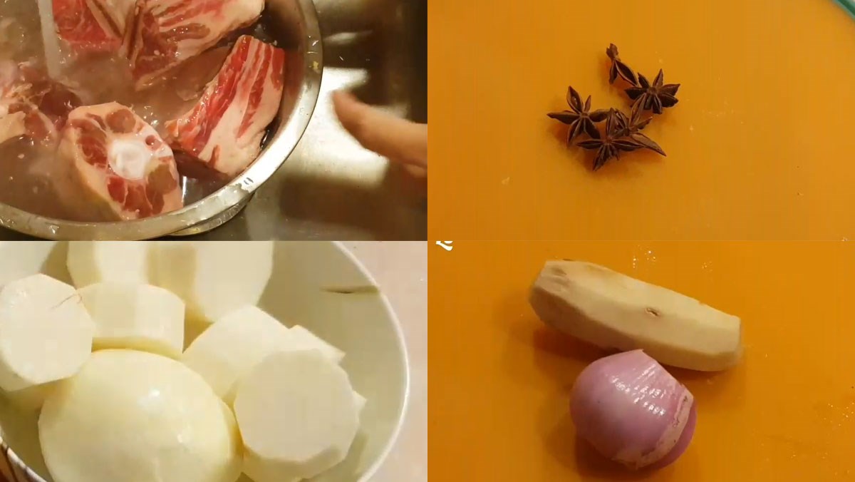 Nguyên liệu món ăn phở đuôi bò