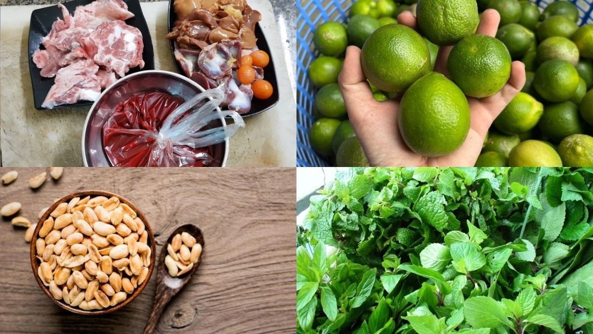 Nguyên liệu món ăn tiết canh ngan