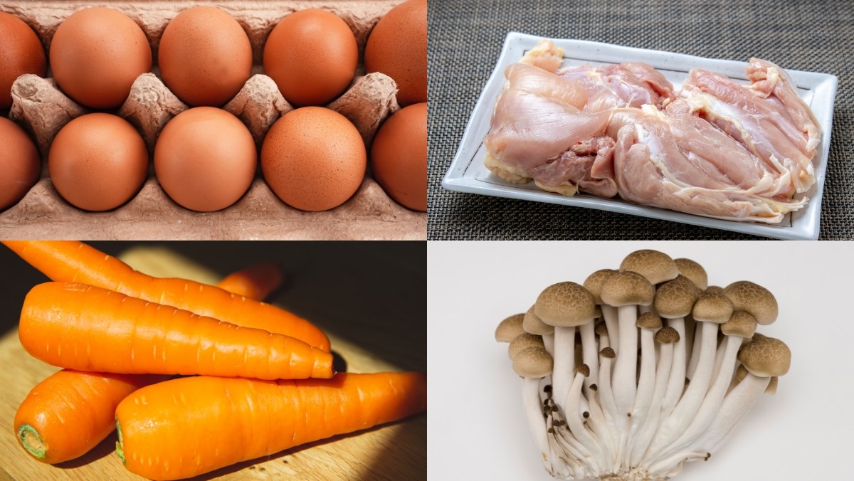 Nguyên liệu món ăn cách làm trứng hấp kiểu nhật