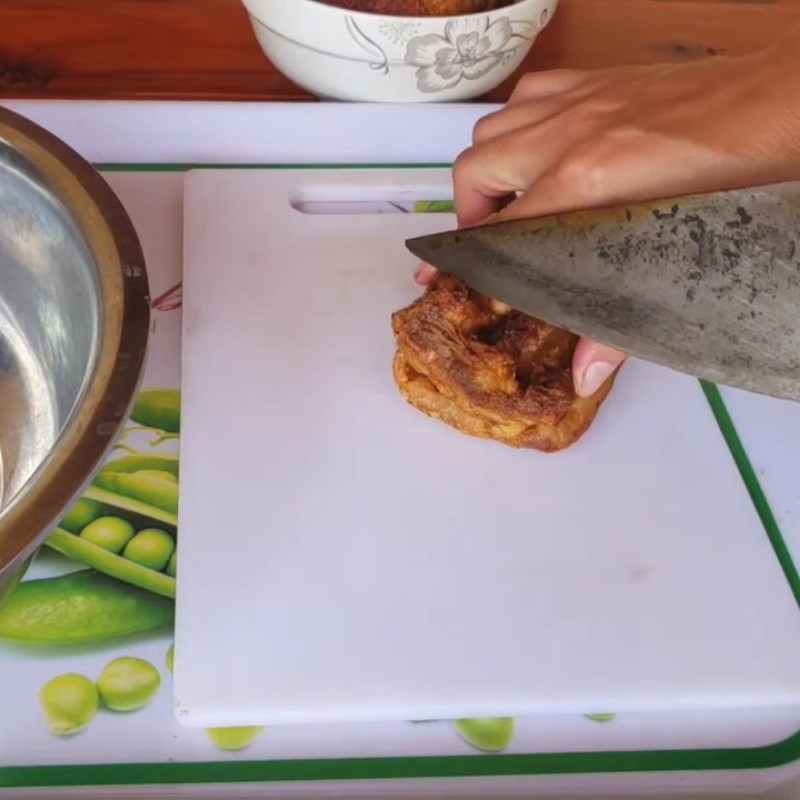 Bước 4 Chiên sơ thịt ba chỉ Khâu nhục Lạng Sơn