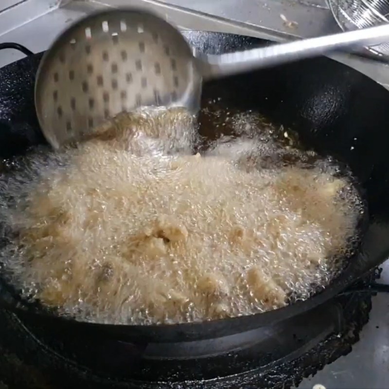 Bước 5 Chiên sụn gà 2 lần Sụn gà rang muối Hong Kong