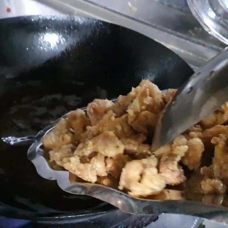 Bước 5 Chiên sụn gà 2 lần Sụn gà rang muối Hong Kong