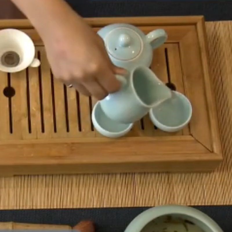 Bước 1 Chuẩn bị dụng cụ và tráng trà Trà ô long