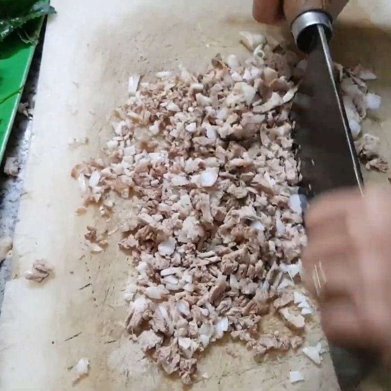 Bước 3 Chuẩn bị nhân tiết canh ngan Tiết canh ngan