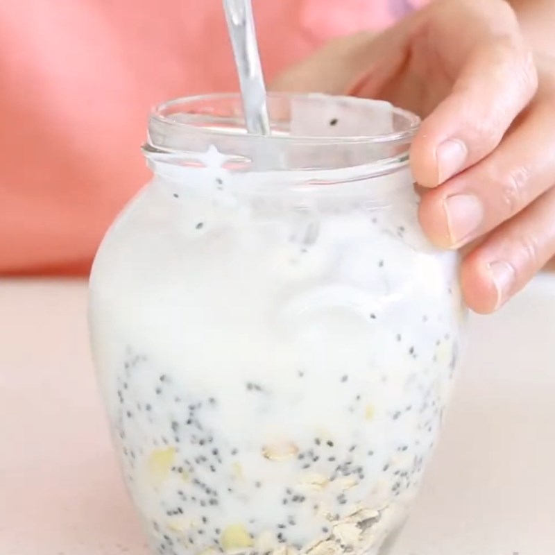 Bước 1 Chuẩn bị sữa chua yến mạch vị mít dừa Sữa chua yến mạch