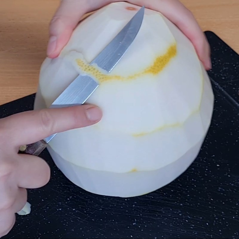 Bước 2 Gọt cùi bưởi Chè cùi bưởi